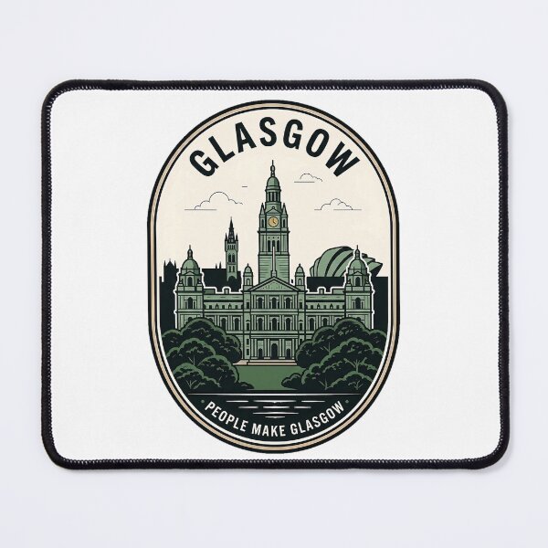Item preview, Vintage Glasgow Scotland City Chambers Skyline Badge designed and sold by k3rstman1.