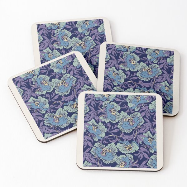 Item preview, William Morris Flowers purple back, Morris William Wall Art, William Morris Print, William Morris green designed and sold by re-make-.