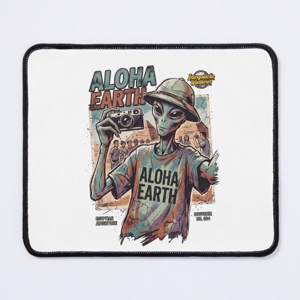 Item preview, Aloha Earth Alien Tourist – Vintage Egyptian Adventure Souvenir designed and sold by HornbillDesign.