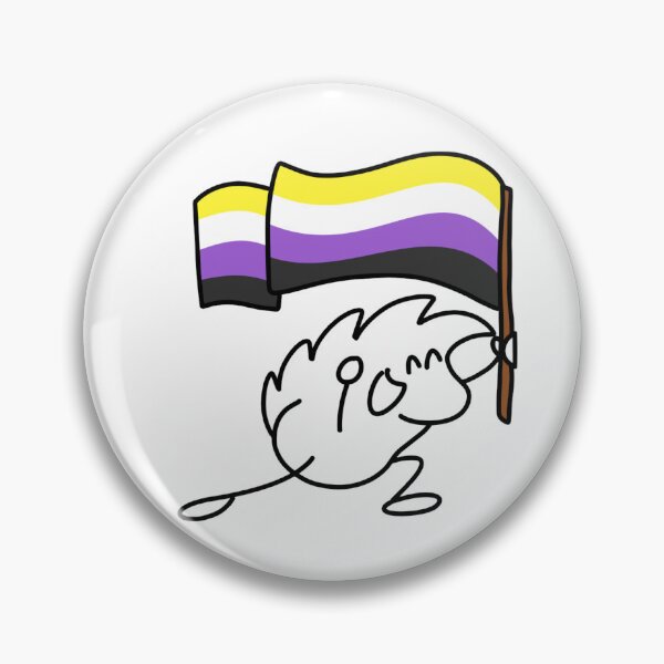 Item preview, Terrisson brandishes the non-binary flag designed and sold by LUniqueTef.