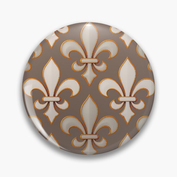 Item preview, Neutral Earth Tone Fleur-de-lis Royal Design  designed and sold by PatternTitan.