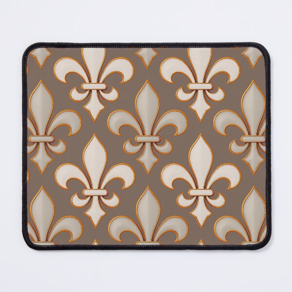 Item preview, Neutral Earth Tone Fleur-de-lis Royal Design designed and sold by PatternTitan.
