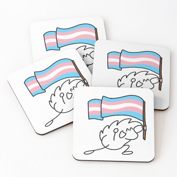 Item preview, Terrisson brandishes the transgender flag designed and sold by LUniqueTef.