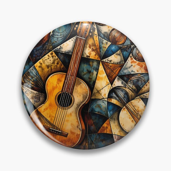 Item preview, Cubist Guitar and Faces Composition designed and sold by cuprum.