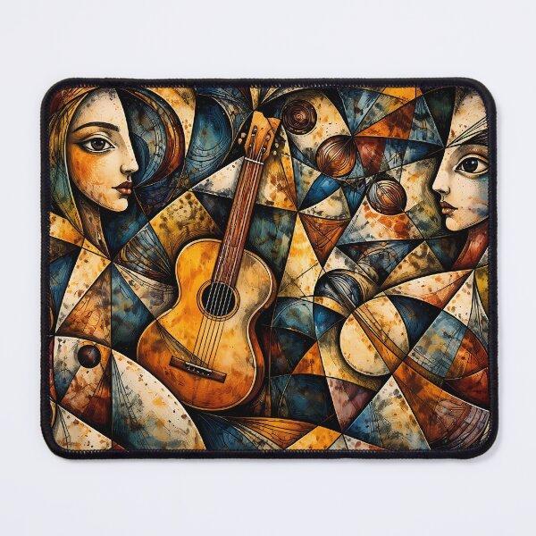 Item preview, Cubist Guitar and Faces Composition designed and sold by cuprum.