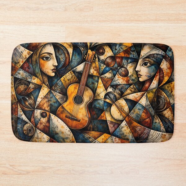 Item preview, Cubist Guitar and Faces Composition designed and sold by cuprum.
