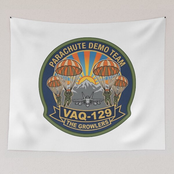 Item preview, VAQ-129 Parachute Demo Team Military Patch designed and sold by CharlieDesings.