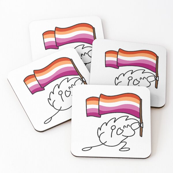 Item preview, Terrisson brandishes the lesbian flag designed and sold by LUniqueTef.