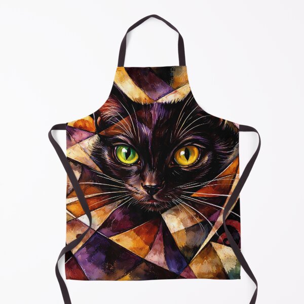 Item preview, Geometric Cat with Colorful Eyes designed and sold by cuprum.