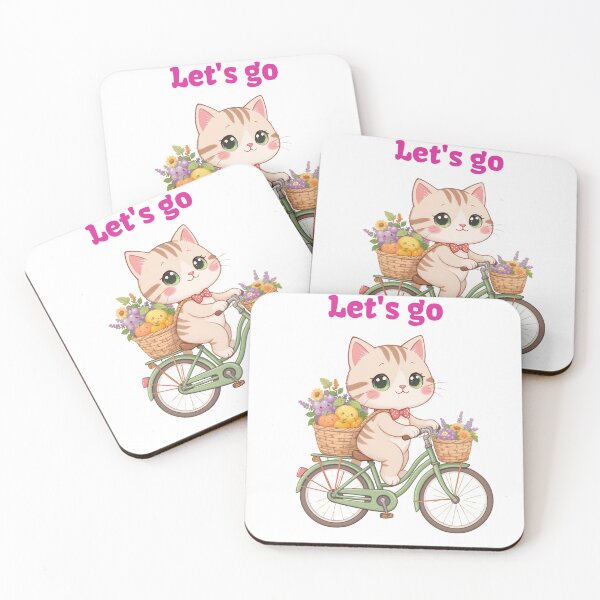 Item preview, Let's Go Cute Cat on Bicycle designed and sold by OneCklick.