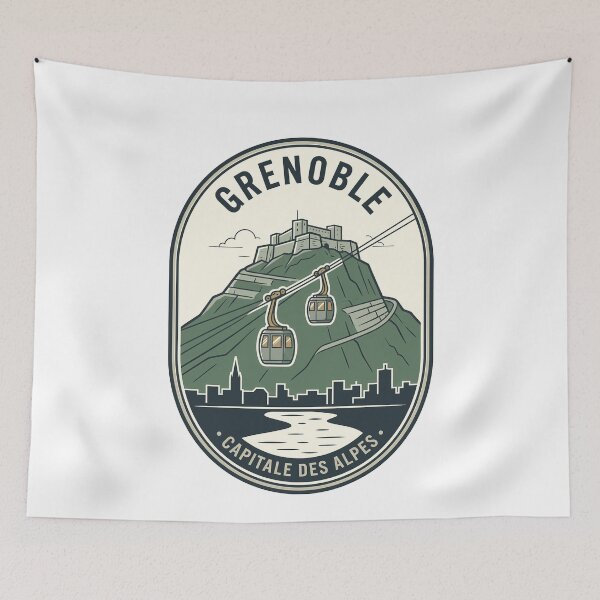 Item preview, Grenoble France Bastille Cable Car Vintage Badge designed and sold by k3rstman1.
