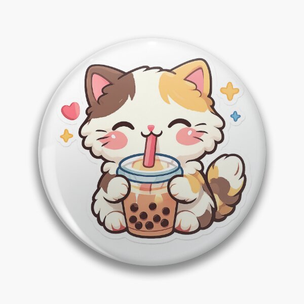 Item preview, Cute Kawaii Cat Bubble Tea Sticker designed and sold by comlaza.