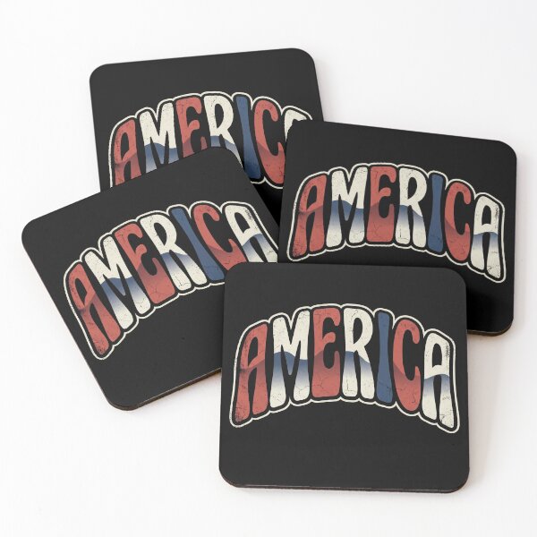 Item preview, Retro Distressed America Typography designed and sold by TeNovaStudio ⭐⭐⭐⭐⭐.