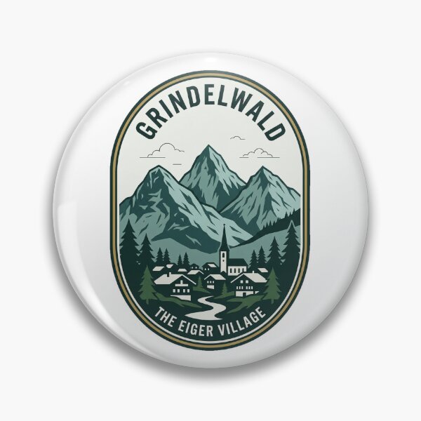 Item preview, Grindelwald Switzerland Eiger Village Vintage Travel Badge designed and sold by k3rstman1.