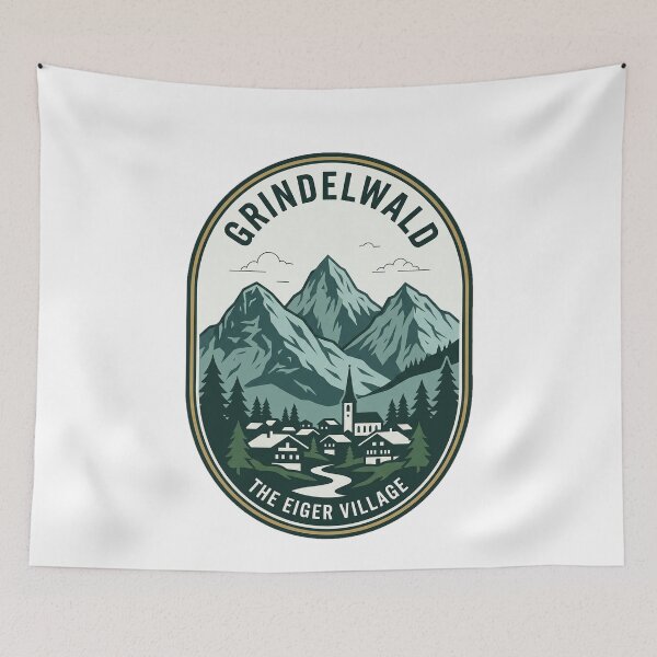 Item preview, Grindelwald Switzerland Eiger Village Vintage Travel Badge designed and sold by k3rstman1.