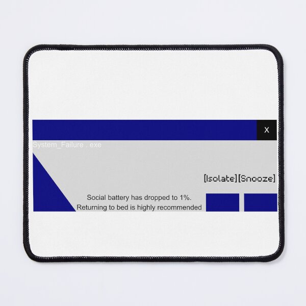 Item preview, Retro Windows 95 Social Battery Low System Warning Sticker designed and sold by RetroSystemCo.