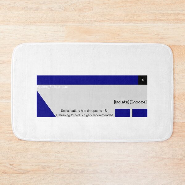 Item preview, Retro Windows 95 Social Battery Low System Warning Sticker designed and sold by RetroSystemCo.