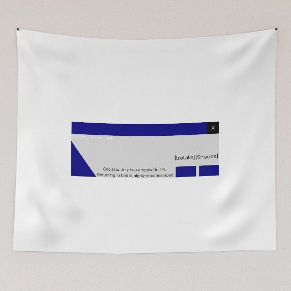 Item preview, Retro Windows 95 Social Battery Low System Warning Sticker designed and sold by RetroSystemCo.