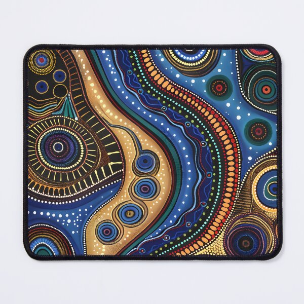 Item preview, Aboriginal Inspired Dot Art - Abstract Water Pathways designed and sold by GrinGalore.