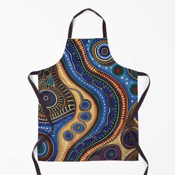 Item preview, Aboriginal Inspired Dot Art - Abstract Water Pathways designed and sold by GrinGalore.