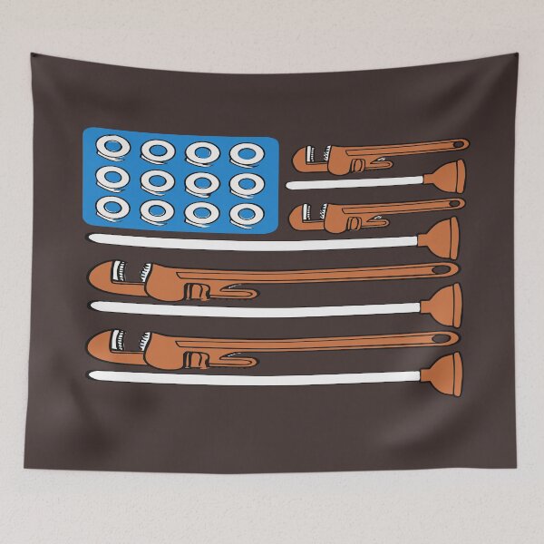 Item preview, Plumber American Flag Pipe Wrench 4th of July Plumbing designed and sold by Colorfulman.