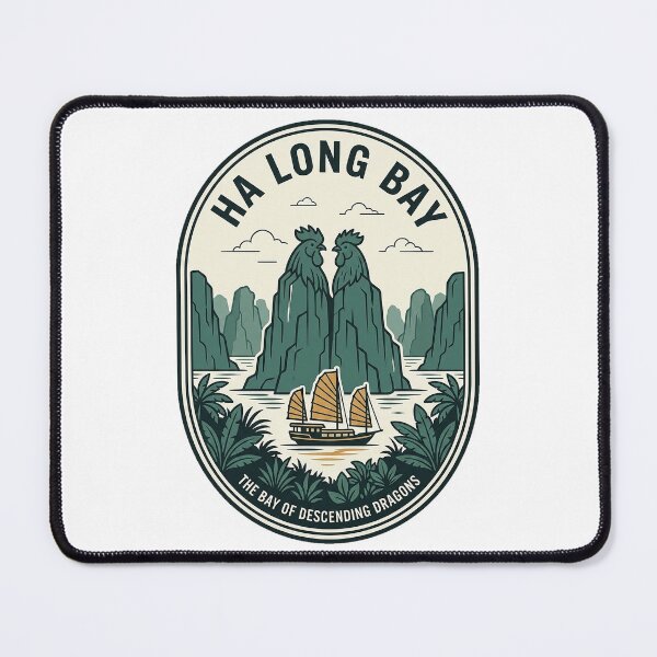 Item preview, Retro Ha Long Bay Vietnam Travel Badge designed and sold by k3rstman1.