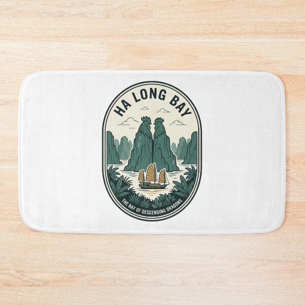 Item preview, Retro Ha Long Bay Vietnam Travel Badge designed and sold by k3rstman1.