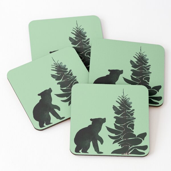 Item preview, Deep Woods Bear and Pine Tree designed and sold by MirelaBadea.