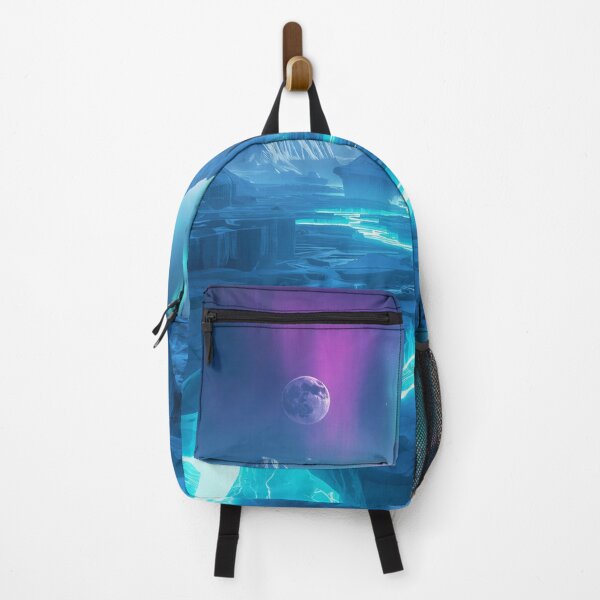Item preview, Frozen Alien Canyon with Glowing Ice and Aurora Storm Skies designed and sold by Luminous Wilds.