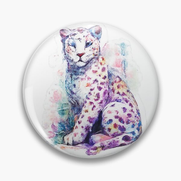Item preview, Watercolor Pastel Snow Leopard Aesthetic Art designed and sold by Northline Creative.