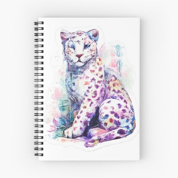 Item preview, Watercolor Pastel Snow Leopard Aesthetic Art designed and sold by Northline Creative.