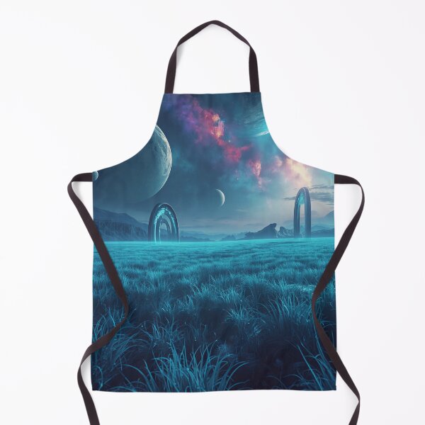Item preview, Alien Fantasy Plains with Floating Rocks and Nebula Moon Horizon designed and sold by Luminous Wilds.