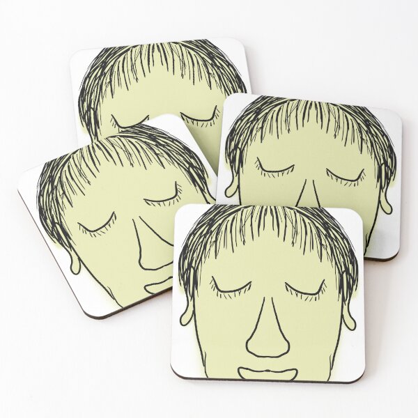Item preview,  Minimalist Closed Eyes Earthy Tone Portrait Art designed and sold by artist709.