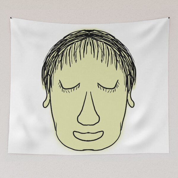 Item preview,  Minimalist Closed Eyes Earthy Tone Portrait Art designed and sold by artist709.