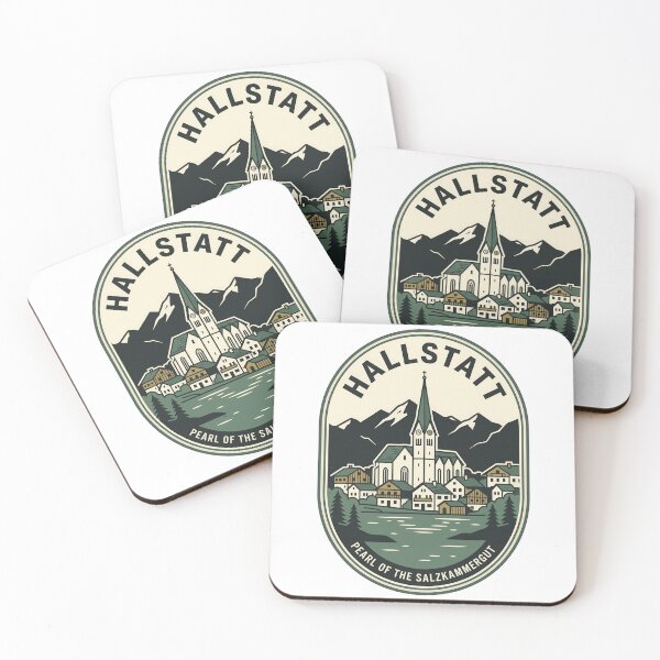 Item preview, Vintage Hallstatt Austria Alpine Village Lake Badge designed and sold by k3rstman1.