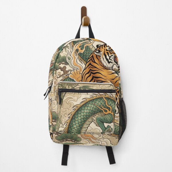 Item preview, Tiger vs Dragon Japanese Mythology. designed and sold by HorrorInkStudio.
