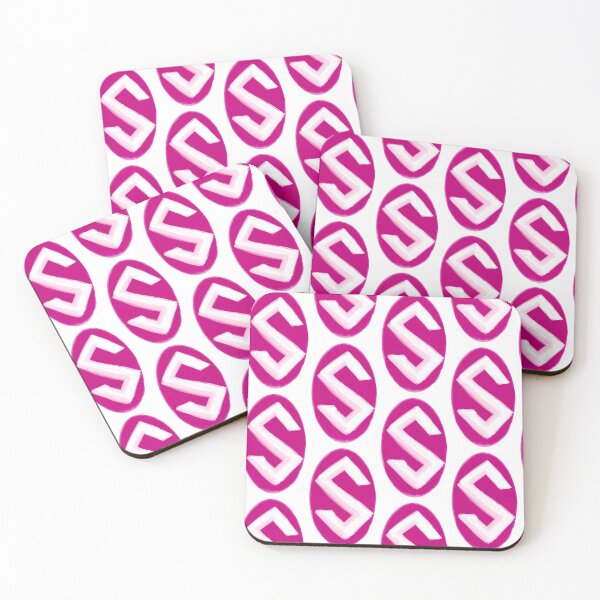 Item preview, Cute vintage initial of alphabet S in pink designed and sold by Shukasya-Arts.