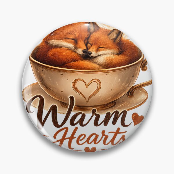 Item preview, Warm Hearts, Cozy Fox Romance Design, Cute Love Aesthetic Artwork designed and sold by JagrDesigns.