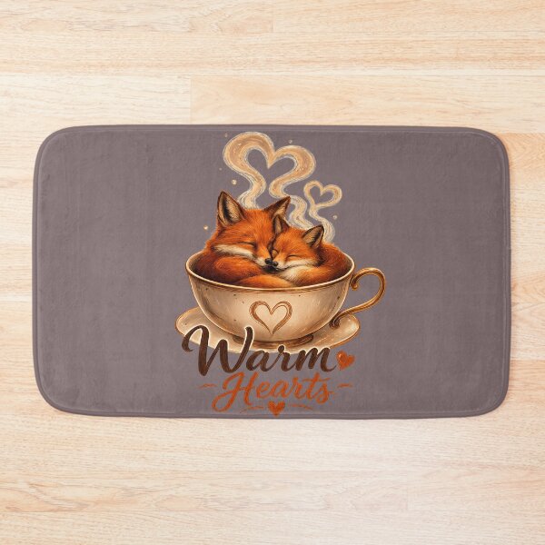 Item preview, Warm Hearts, Cozy Fox Romance Design, Cute Love Aesthetic Artwork designed and sold by JagrDesigns.