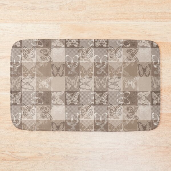 Item preview,  Neutral Colour Palette Butterfly Gingham  designed and sold by PatternTitan.