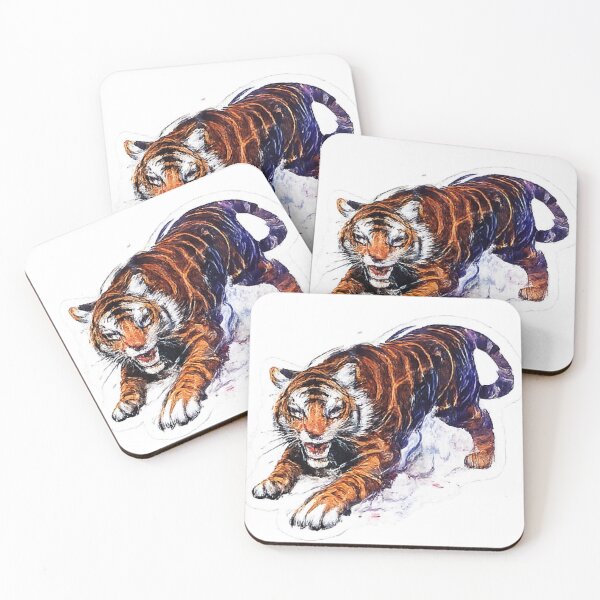 Item preview, Crouching Tiger Watercolor Street Art Style designed and sold by Northline Creative.