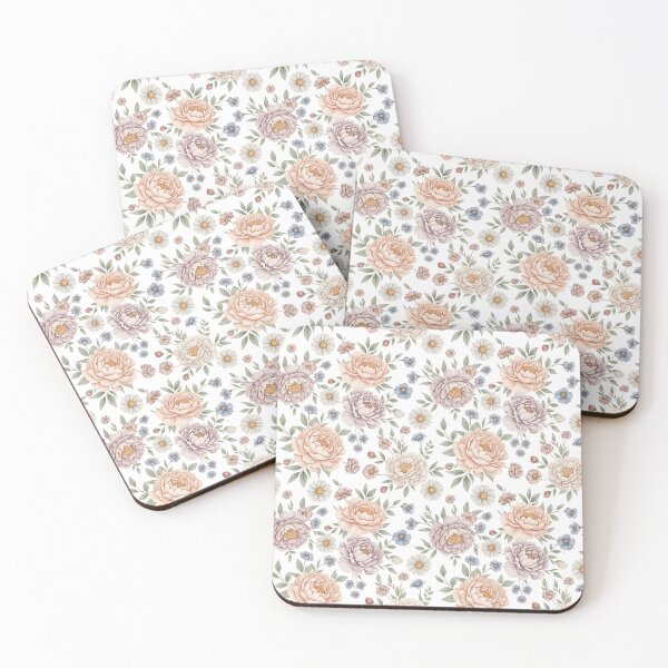 Item preview, Vintage Watercolor Peony and Rose Floral Art designed and sold by VelloomStore.