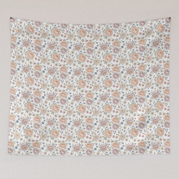 Item preview, Vintage Watercolor Peony and Rose Floral Art designed and sold by VelloomStore.