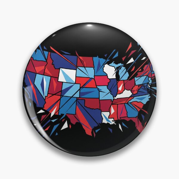 Item preview, Abstract Geometric Shattered USA Map designed and sold by TeNovaStudio.
