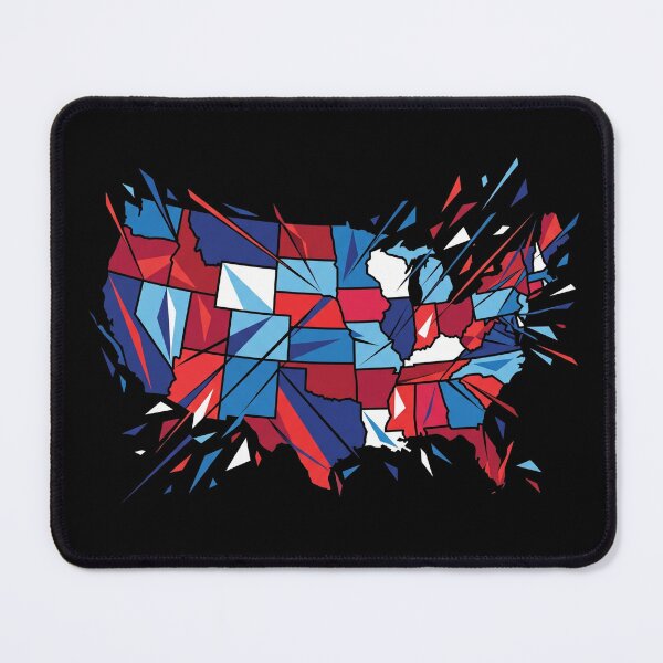 Item preview, Abstract Geometric Shattered USA Map designed and sold by TeNovaStudio.