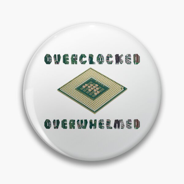 Item preview, Overclocked and Overwhelmed Funny CPU Shirt designed and sold by WordsSquirrel.