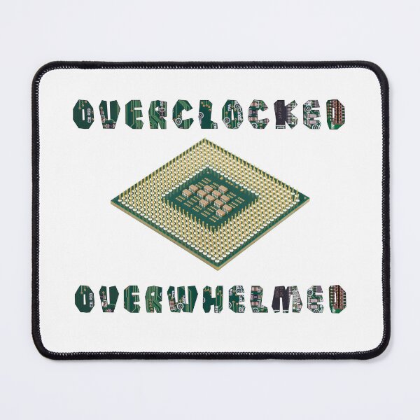 Item preview, Overclocked and Overwhelmed Funny CPU Shirt designed and sold by WordsSquirrel.