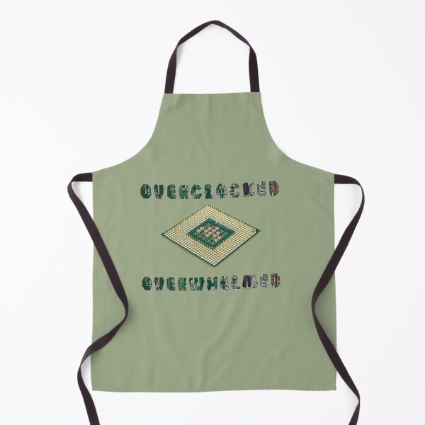 Item preview, Overclocked and Overwhelmed Funny CPU Shirt designed and sold by WordsSquirrel.