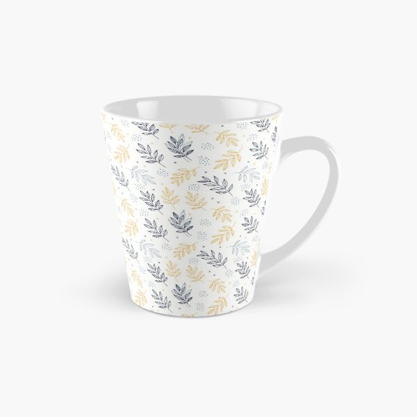 Item preview, Scandinavian Muted Blue and Mustard Foliage Pattern designed and sold by VelloomStore.