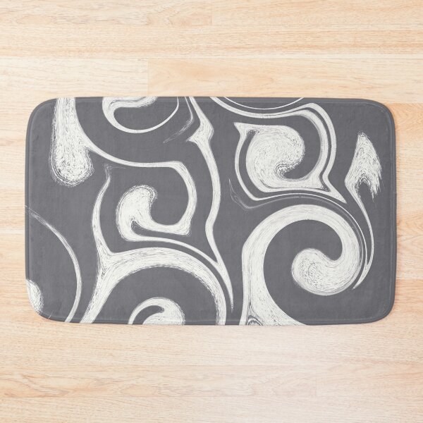 Item preview, Abstract Gray Swirls - Minimalist Liquid Marble and Fluid Wave Pattern designed and sold by CaramelCo.